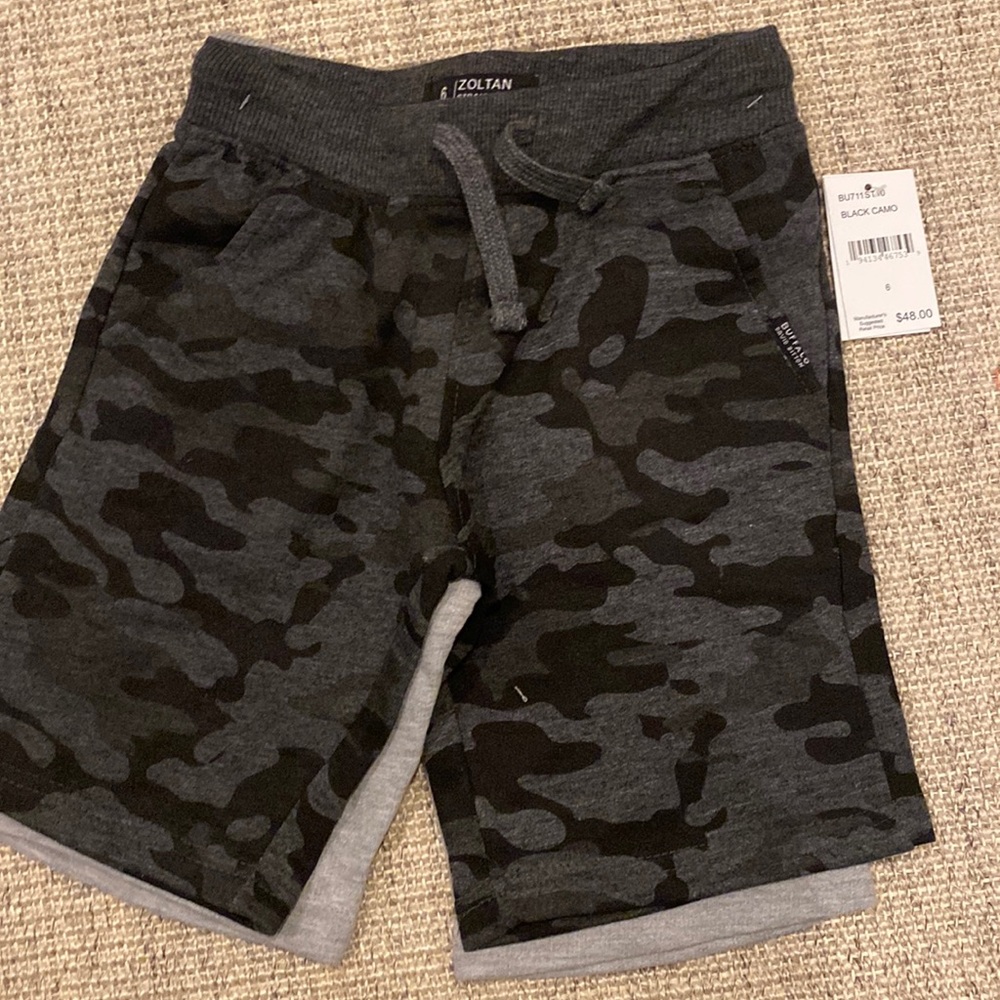 New with tags. Buffalo shorts in sweatpants material. Both pairs come together.